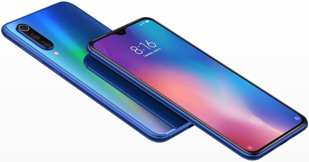 Xiaomi Mi 9 SE na cor azul.