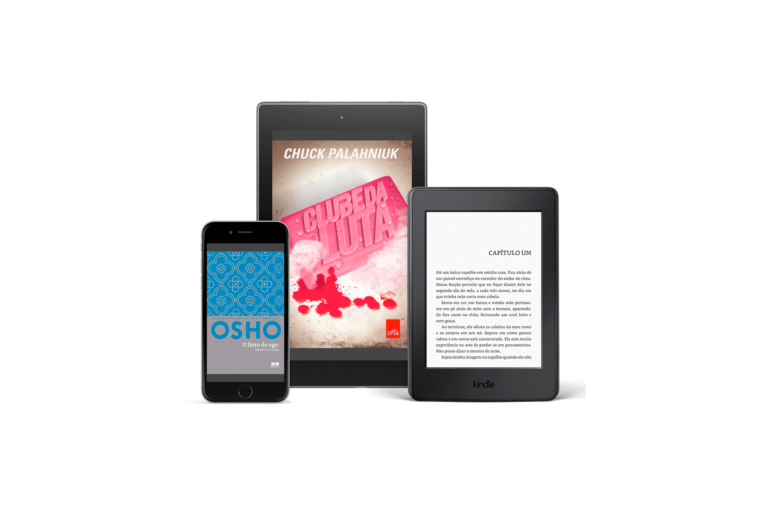 Kindle Unlimited em diferentes dispositivos: Kindle, Smartphone e Tablet.