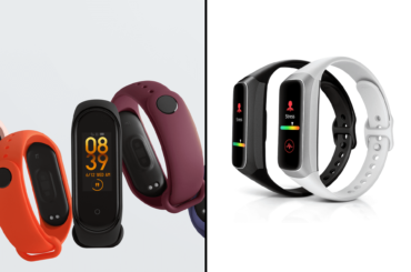 Xiaomi Mi Band 4 comparada à Samsung Galaxy Fit.