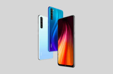 Xiaomi Redmi Note 8 em suas três cores: branco, azul e preto.