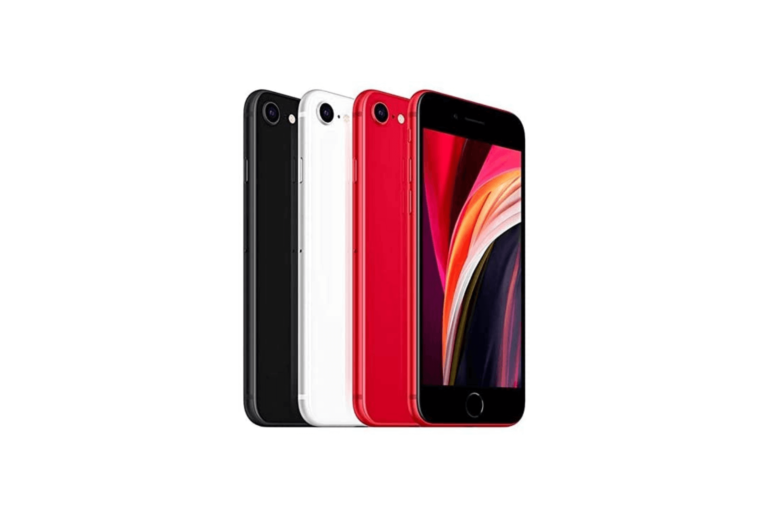iPhone SE 2 nas cores preta, branca e vermelha.