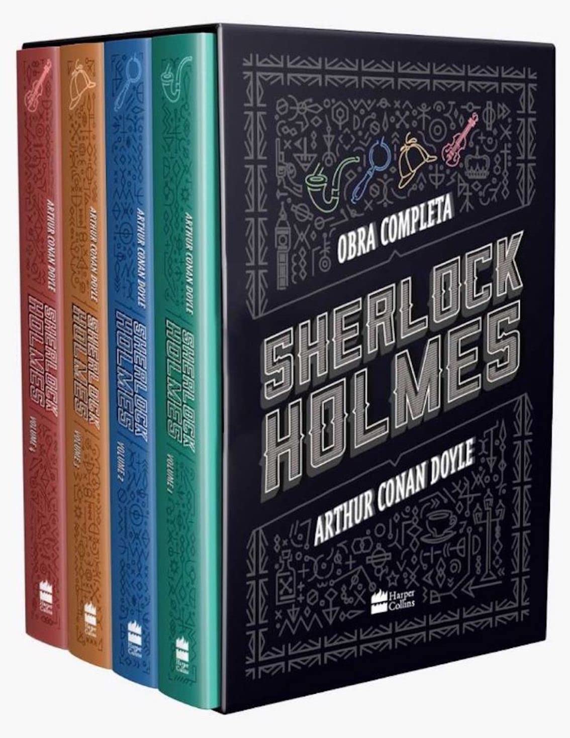 Livro de mistério Sherlock Holmes