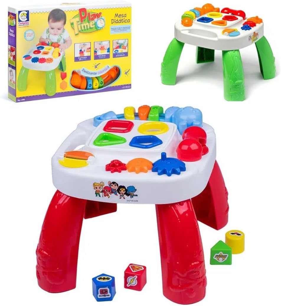 brinquedo 1 ano Mesinha didática com atividades