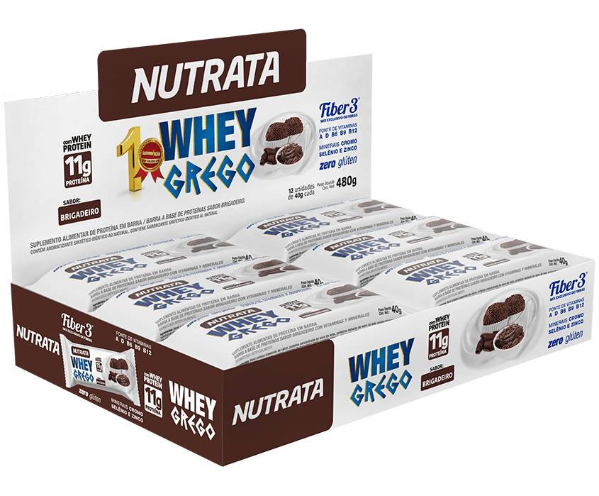 barra de proteína Nutrata Whey Grego Bar