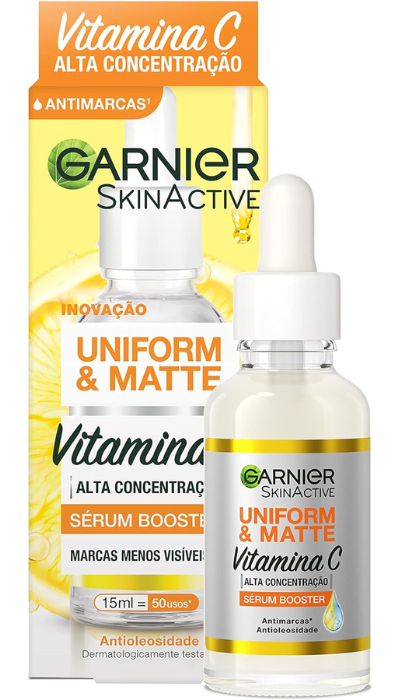 vitamina c para rosto Garnier Uniform & Matte