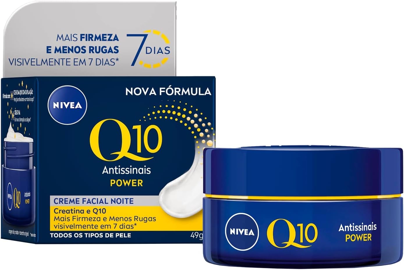 creme noturno para rugas Nivea Q10 Power Plus