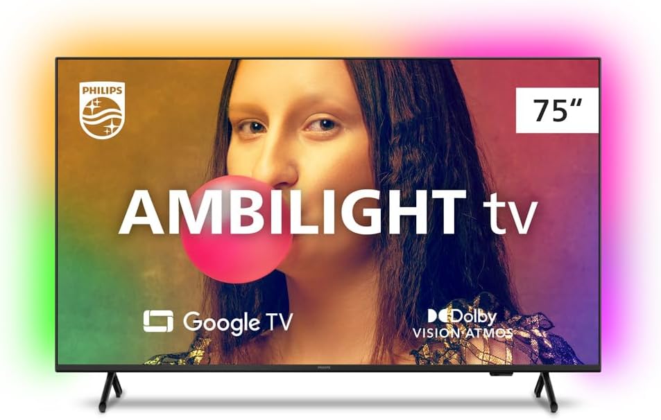 smart tv 75 polegadas Philips Ambilight PUG7908/78