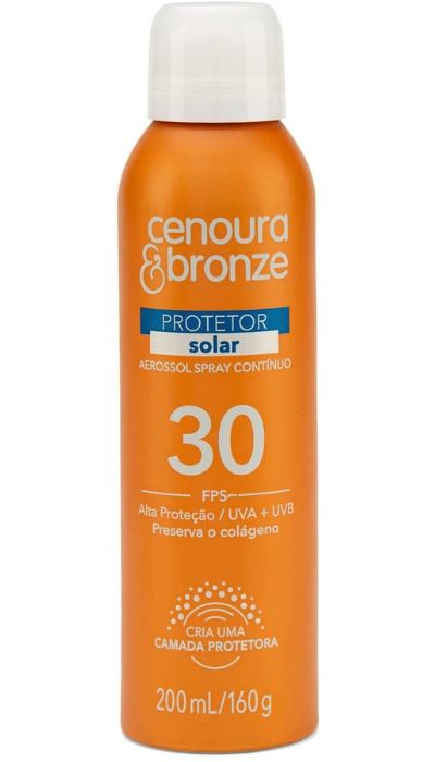 protetor solar spray Cenoura & Bronze