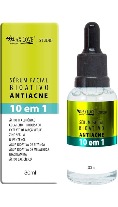 sérum para pele oleosa Max Love Bioativo Antiacne