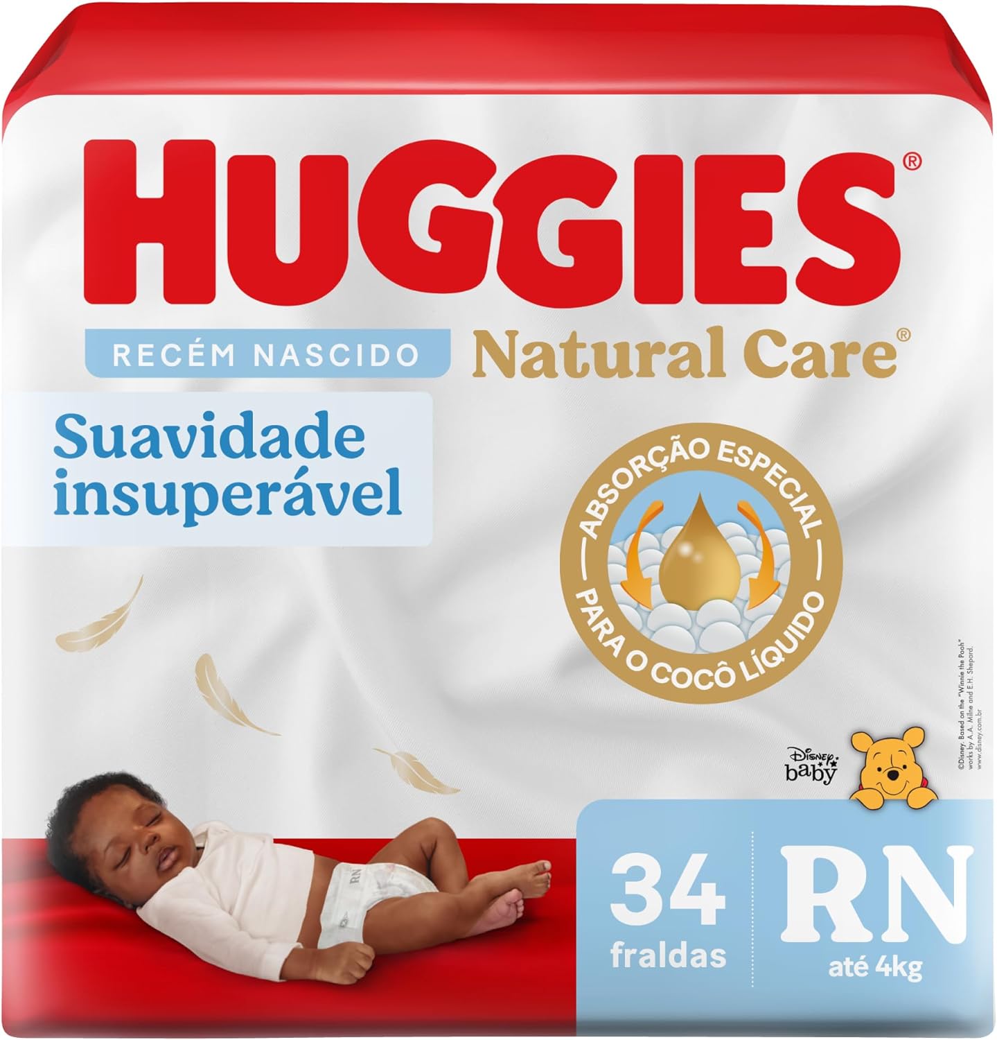 fralda para RN Huggies Natural Care