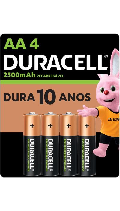 pilhas recarregáveis Duracell