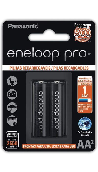 Pilhas recarregáveis Eneloop Pro