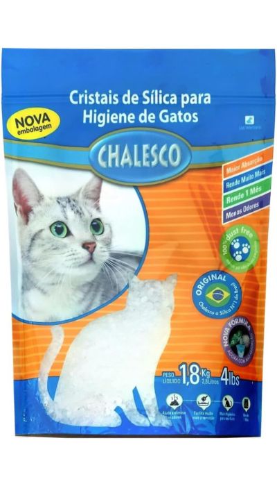 Areia para gato Chalesco