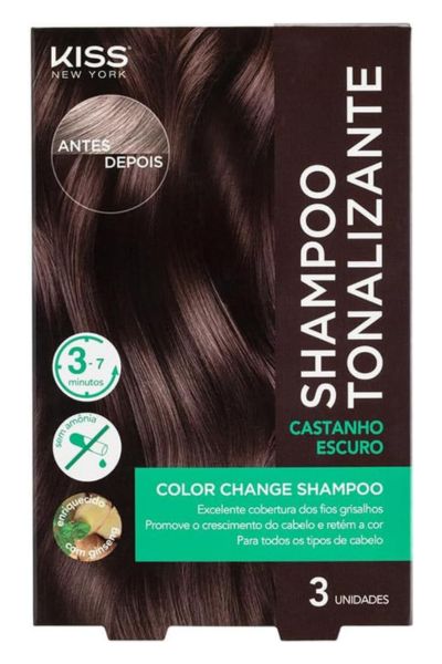 tonalizante de cabelo Kiss New York Color Change Shampoo